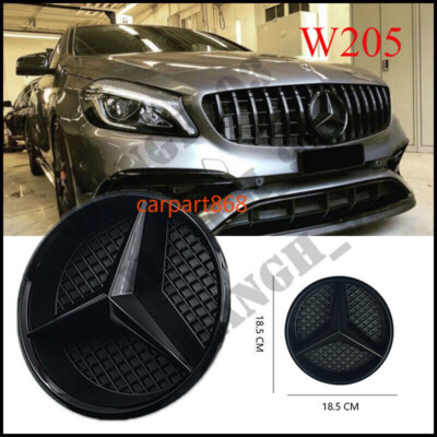 Genuine Mercedes-Benz Black Gloss Star Grille Emblem – OEM A0008880060 – Front Mount, Push On