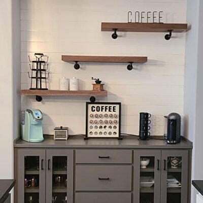 BEJOY 4pcs Heavy Duty Shelf Brackets For Shelves, Industrial Pipe Bracket 17cm, Vintage Bronze