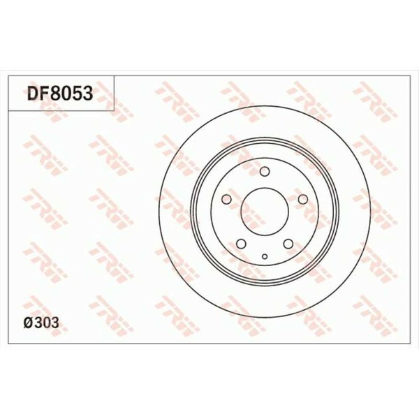 TRW 2X Bremsscheibe Hinten 303 Voll FüR Mazda CX-5 KE GH KF MX-30 DR DM-image