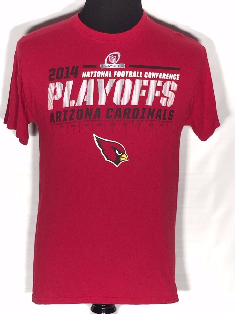 Arizona Cardinals 2014 NFC Playoffs NFL Football Team Majestic Medium Red  Shirt