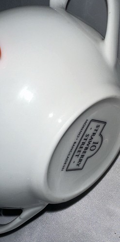 Set 6 elegante 10 Strawberry Street weiß Porzellan Teeservice Kaffeetassen Teller - Bild 6 von 7