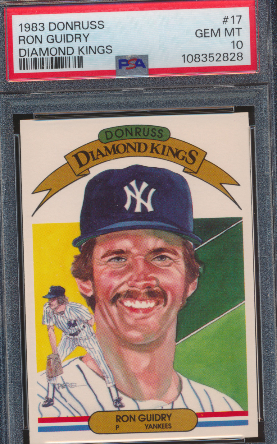 1983 Donruss Ron Guidry #17 Diamond Kings New York Yankees PSA 10 Gem Mint