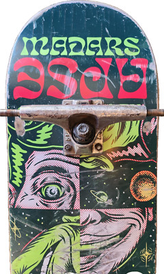 Element Skateboard Space Case Madars Apse Deck 8.5''  Trucks No Wheels Pre-Owned