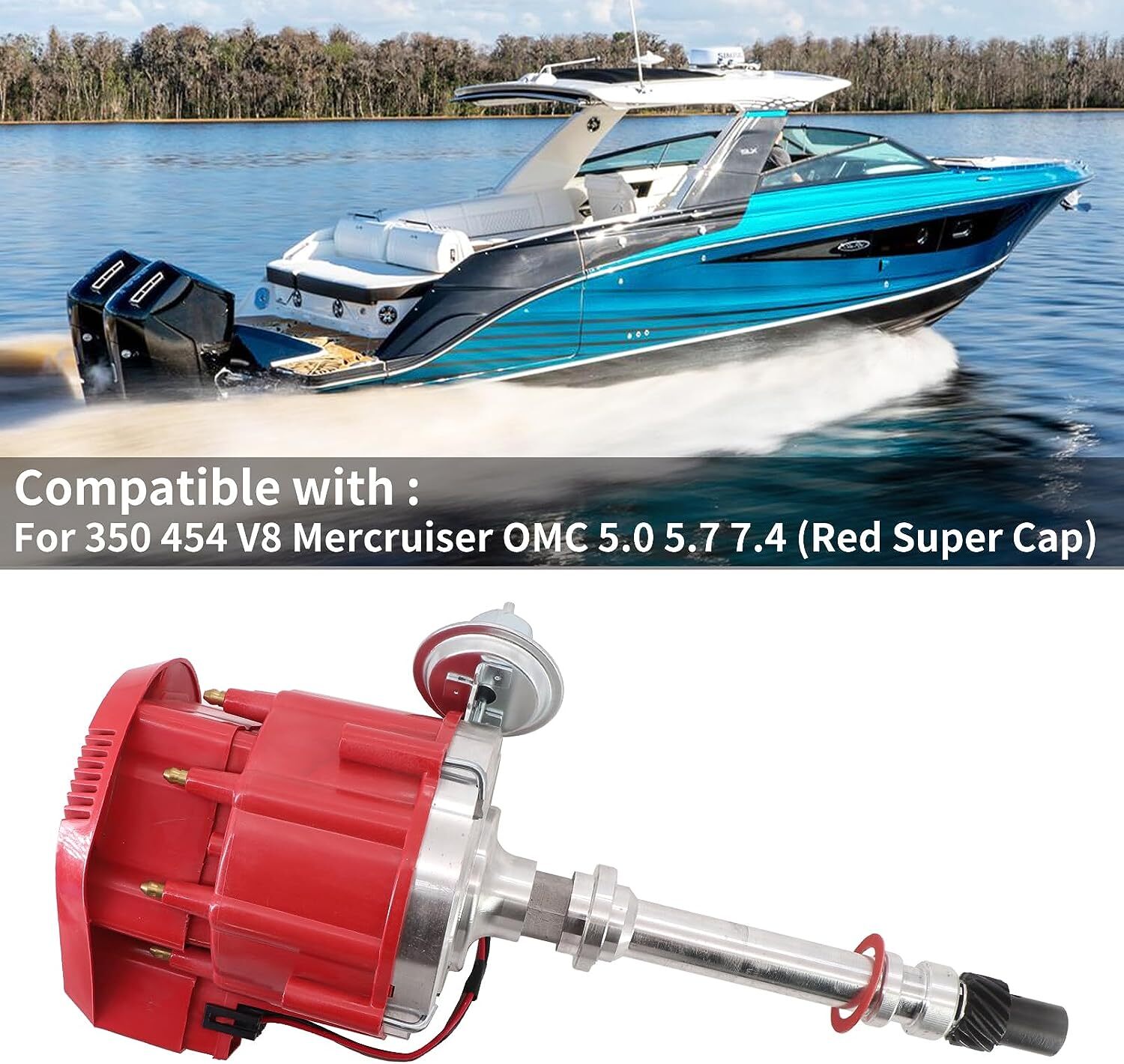 Marine HEI Distributor for 350 454 V8 Mercruiser OMC 5.0L 5.7L 7.4L 8