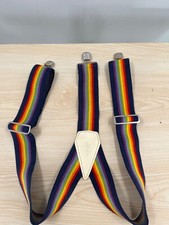 Vintage Hickok Belt Makers Suspenders Rainbow Colors