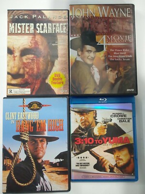 Western DVD Lot John Wayne Clint Eastwood 3:10 To Yuma Ricardo Montalban