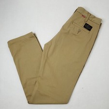 Levi's Premium Chino Trouser Pants Tapered Leg Tan Flex Khaki Mens Size 30x32
