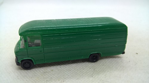 Herpa 4080 Mercedes 508 D Düsseldorfer Düdo Kasten lang grün neutral (61)