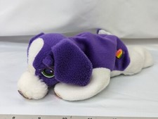 Lisa Frank Violet Purple Dog 8 Inch Sticker Face Paws Stuffed Animal Toy