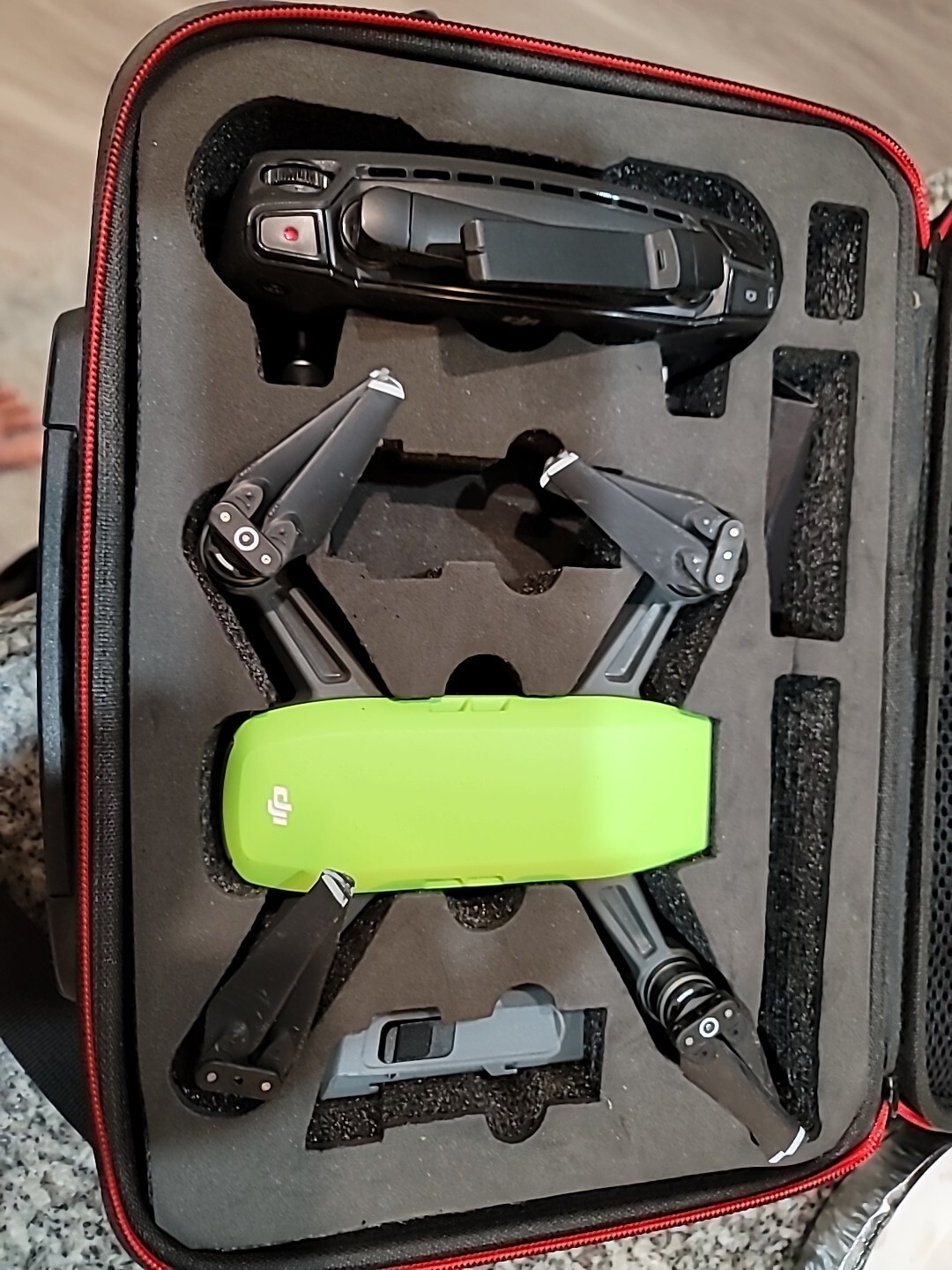 DJI Spark Drone (Green) Stabilized Gimbal Camera Tested Working Complete BUNDLE-image