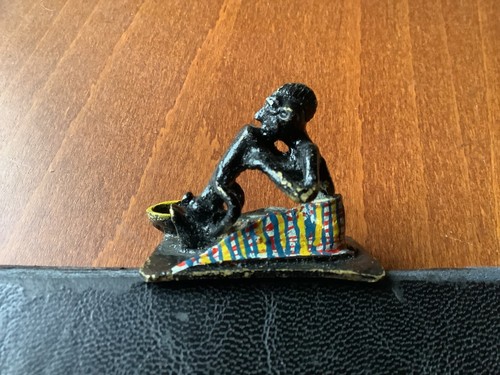 Statuette Bronze Afrikanisch , kaltbemalt , 4 cm x 4,5 cm Erotik nicht gemarkt - Bild 3 von 3