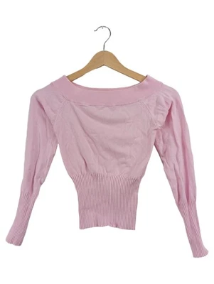 Pull&Bear Pull Femme Rose Côtelé Coton Casual (EU 36, INT S) - Photo 1/3