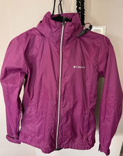 Columbia Women's Purple Hooded Lightweight Zip Jacket Mid-Length Size S