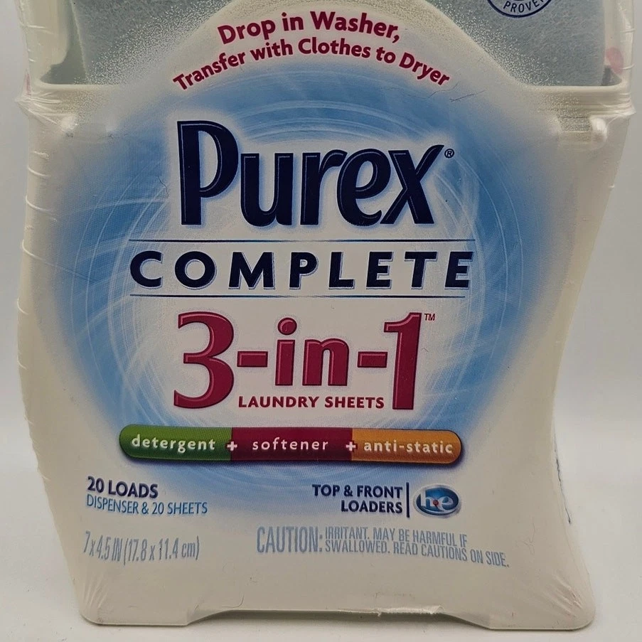 Detergente para sábanas Purex Complete 3 en 1 puro y limpio 20ct descontinuado Foto 2 de 4