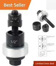 Manual Knockout Punch Kit, Heavy Duty Metal Sheet Knock Out Box Hole Cutter C...