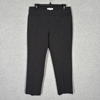 Liz Claiborne Pants Womens 8P Charcoal Lisa Pull On Pixie Career Office Jegging
