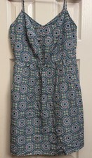 J.Crew Geometric Colorful Strappy Sleeveless Short Sundress Size 6