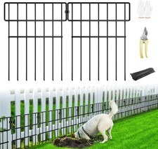 25 Panels No Dig Animal Barrier Fence   17" H x 20.6 Ft L Rustproof Metal