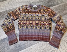 Zara Women's Floral Jumper Size S Long Sleeve Round Neck