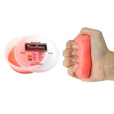 CanDo Theraputty Plus Hand Exercise Putty for Rehabilitation,Exercises, Red 4 oz
