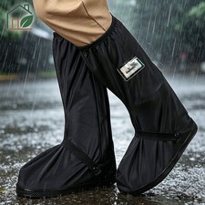 Foldable Waterproof Shoe Covers Rain Boots for Men Women with Reflector Non-Slip