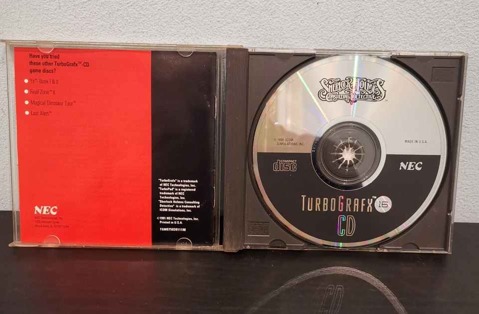 TurboGrafx-16 Pc Engine SHERLOCK HOLMES CONSULTING DETECTIVE - Immagine 4 di 4