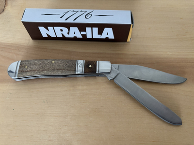 Stone River 1776 Engraved NRA ILA Trapper 2 Blade Folding Pocket