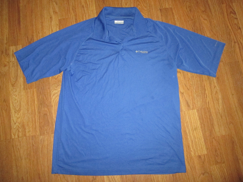 Mens COLUMBIA  PFG athletic collard golf polo shirt sz XL