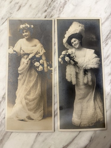 2 Antique Milwaukee Wisconsin Advertising Cards Edwardian Women c1910s