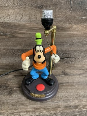 Disney Goofy Animated Talking Lamp Working Vintage 90s Rare Tested Works NoShade