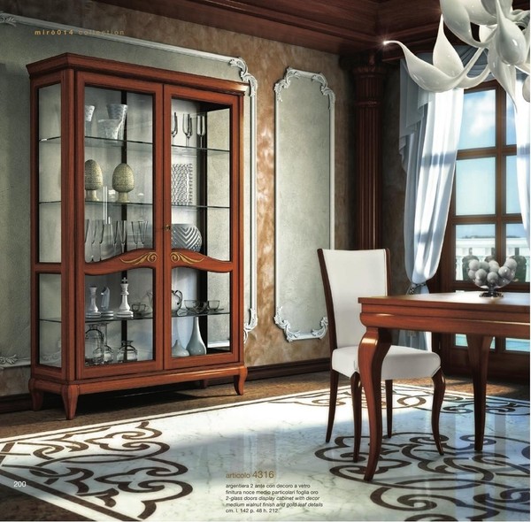 Vitrine Luxus Schaufenster Vitrinen Glas Schrank Holz Regal Modern SchräNke Neu-image