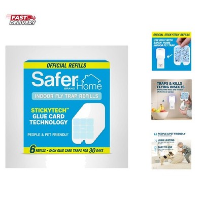 Home Fly Trap Refill - 6 Count Refill Pack of Glue Cards for SH502 Indoor Plu...