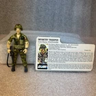 1985 Vintage G.I. GI Joe 3.75 ARAH Lot Footloose v1 Figure & Card