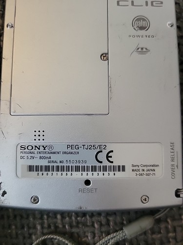 Sony Clie PEG-TJ25 Vintage Palm PDA Untested Spares or Repairs - Photo 4 sur 6