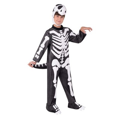 Child Unisex Skeleton T-rex Dinosaurs Halloween Cosplay Dress up Costume