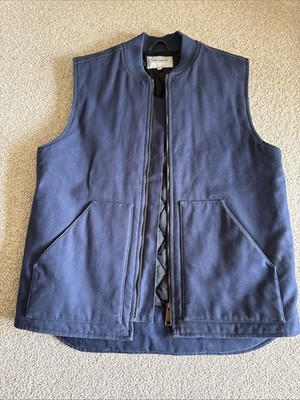 Carhartt WIP Blue Quilt Insulated Full Zip Leroy Vest Size Large