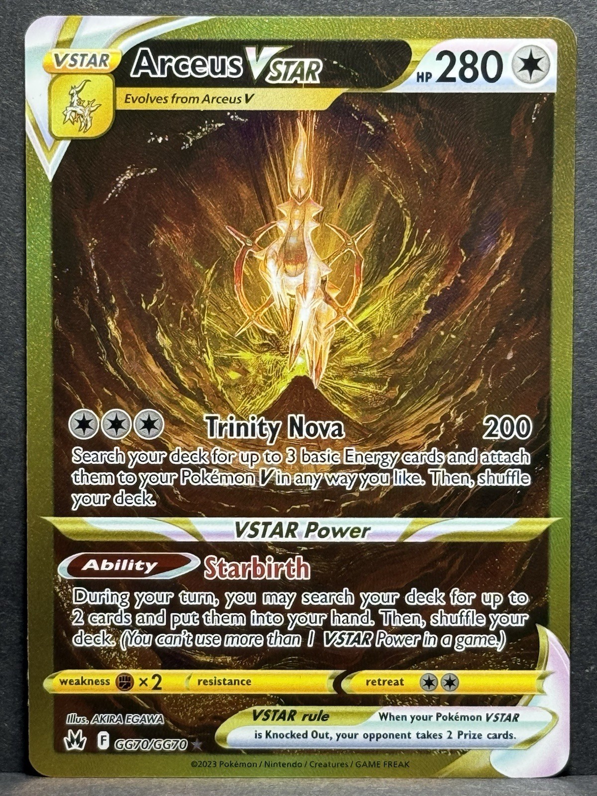 Pokémon TCG Arceus VSTAR Crown Zenith GG70/GG70 Secret Rare NM