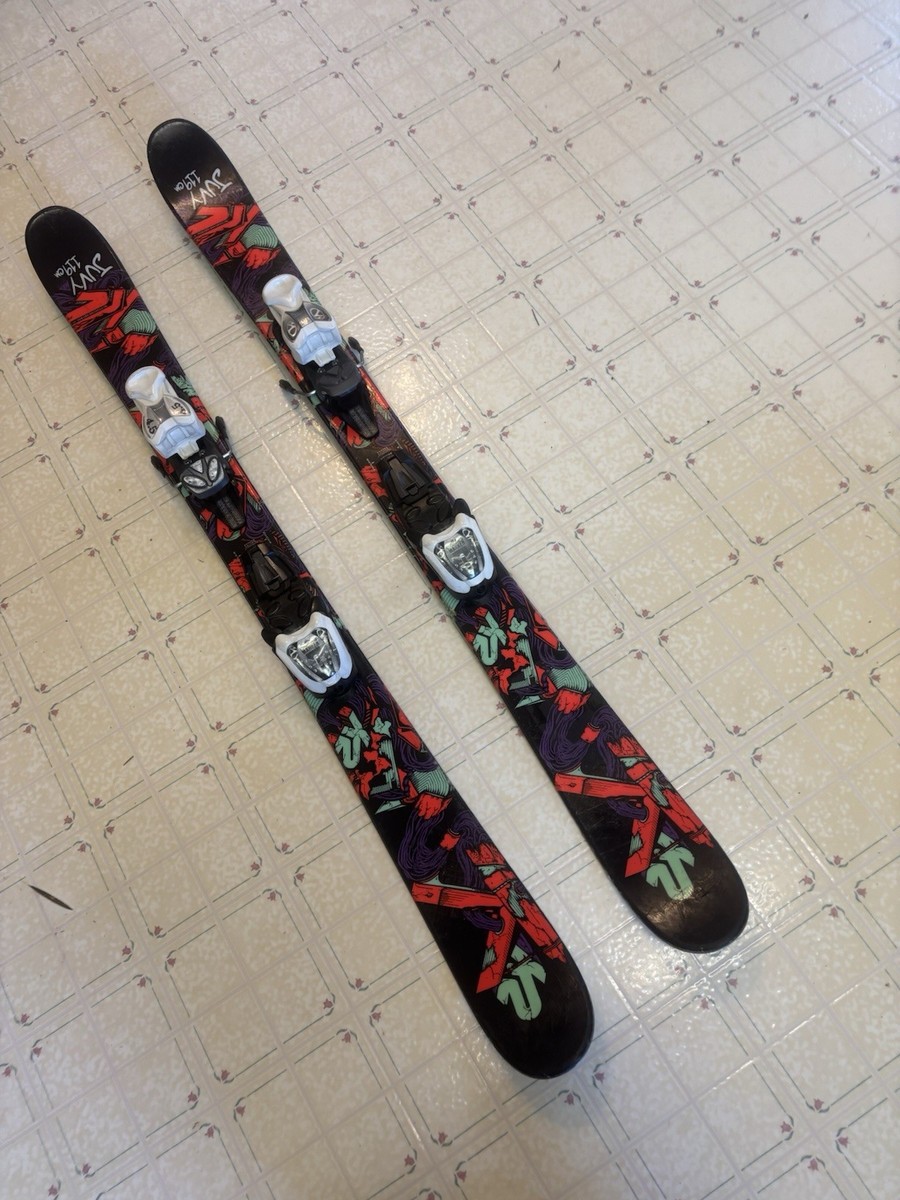 K2 JUVY TWIN TIP YOUTH /KIDS SKIS 119cm w MARKER 7.0 ADJUSTABLE
