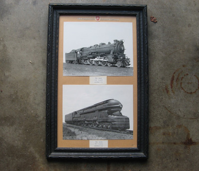 c1940 PRR PENNSYLVANIA RAILROAD STATION DISPLAY  PHOTO Locomotives 5459/S1 6100