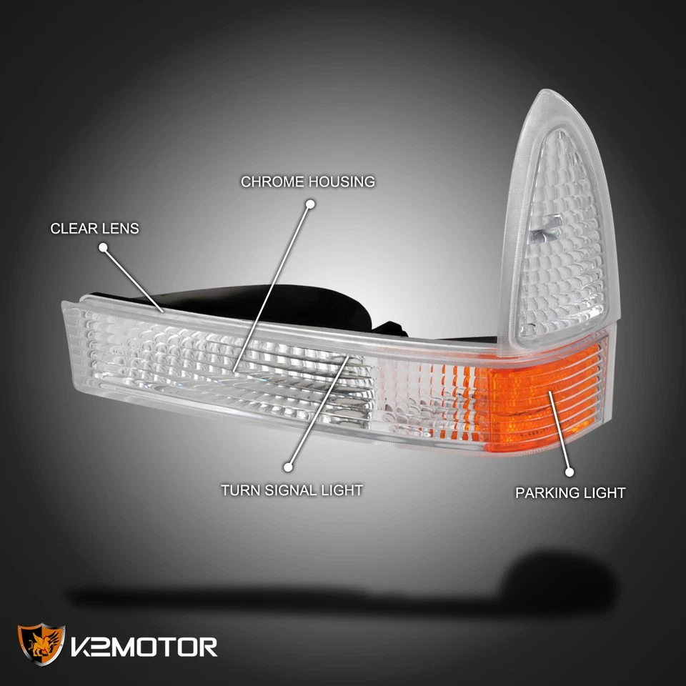 Fits 1999-2004 Ford F250 F350 F450 2000-2004 Excursion Clear Corner Lights Lamps Foto 3 de 4