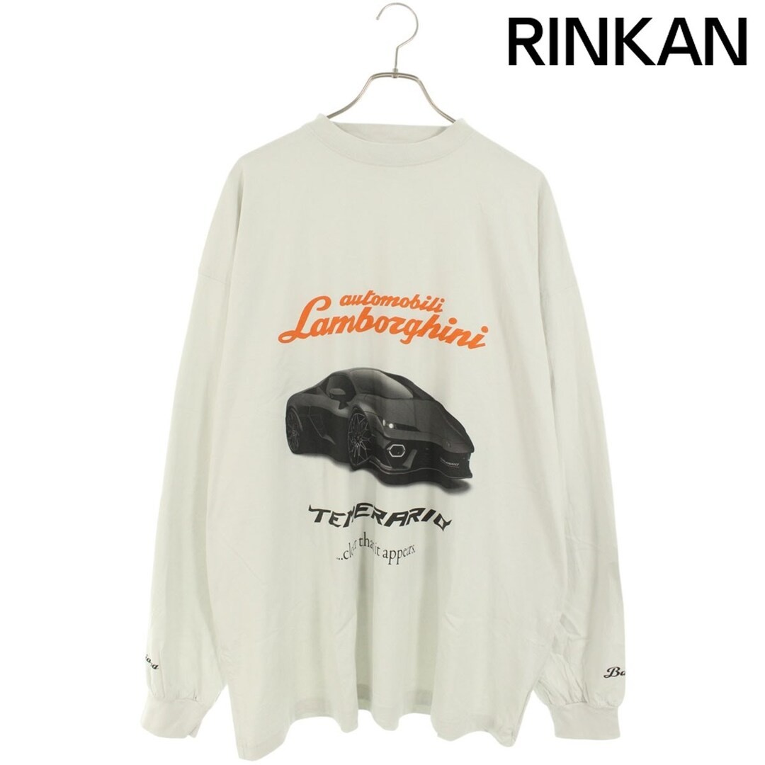 Balenciaga 25AW 835839 TSVP9 Lamborghini Logo Print Long Sleeve Top Men's 4 Used