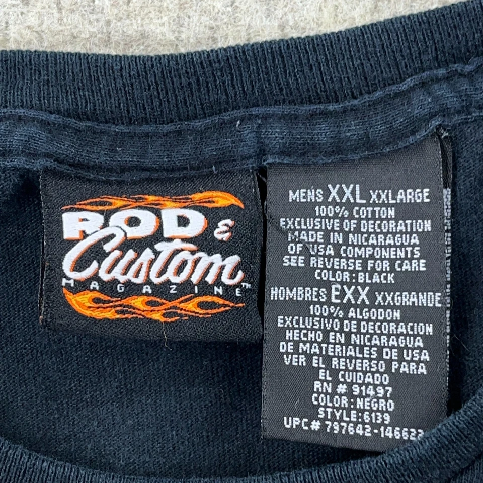 Camisa Revista Personalizada Y2K Rod De Colección Hombres XXL 2XL Negra Manga Larga Hit Lowrider Foto 3 de 4