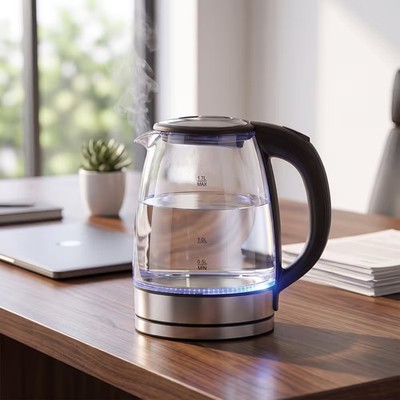1.2L Glass Electric Tea Kettle 500W Fast Boil Cordless Auto-Shutoff & Boil-Dry