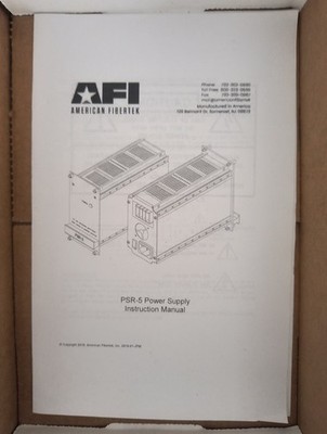 afi PSR-5 Switching 100 DC Power Supply (New)