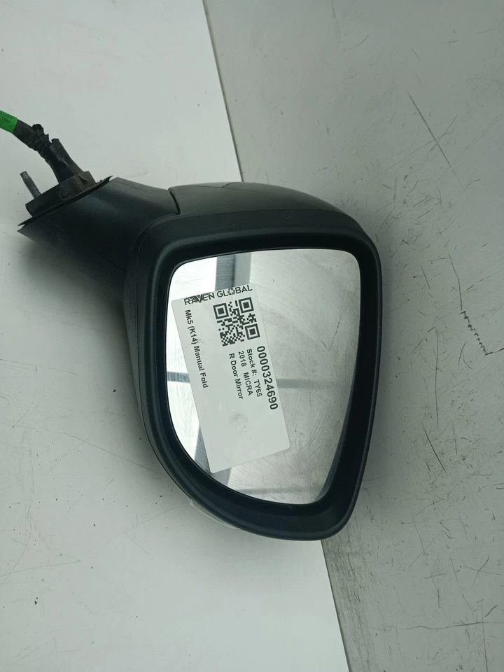 NISSAN MICRA DOOR MIRROR RIGHT BLACK GNE 963015FA0B K14 MK5 2016-2022 - Image 2 of 4