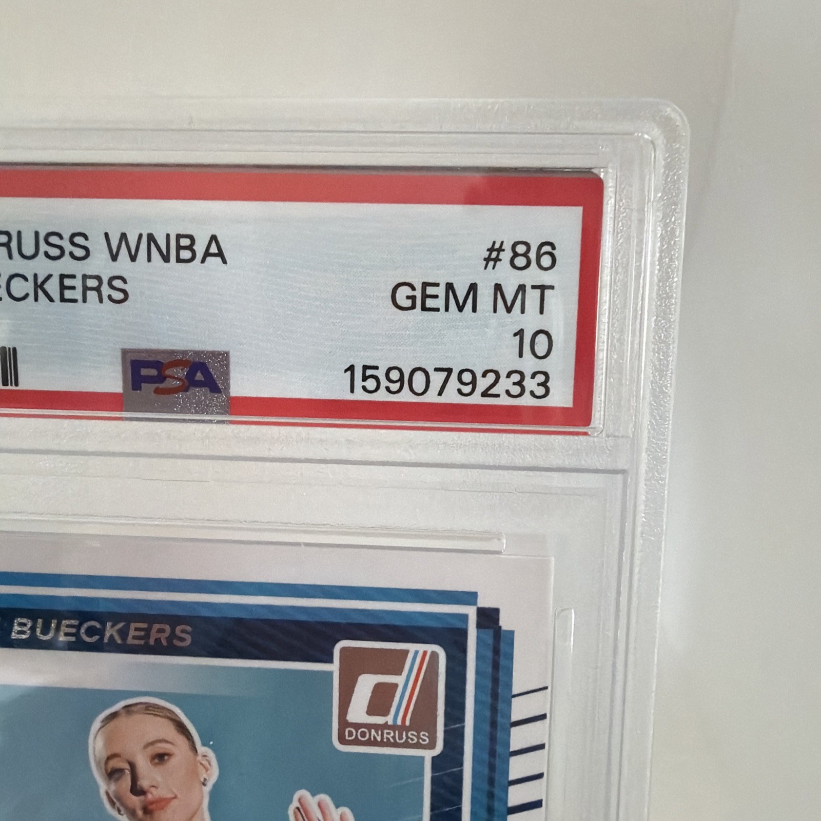 Paige Bueckers - 2025 Panini Donruss Rated Rookie #86 (RC). PSA 10 GEM. Wings! view 2