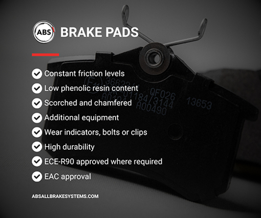 Fits A.B.S. 35364 Brake Pad Set, disc brake