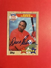 1987 Topps All Star #600 Dave Parker - HOF Autograph