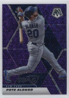 2021 Panini Mosaic Quick Pitch Purple Mosaic Prizm 6/50 Pete Alonso #120 s1i