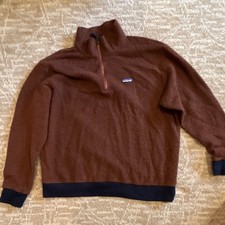 Patagonia Mens Brown 1/4 Zip Fleece Pullover ...